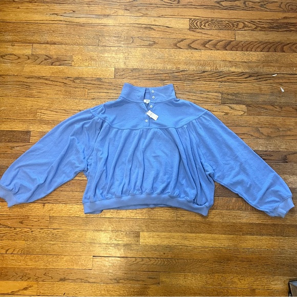 aerie Tops - NWT Aerie Light Blue Knit Pullover Top size XL